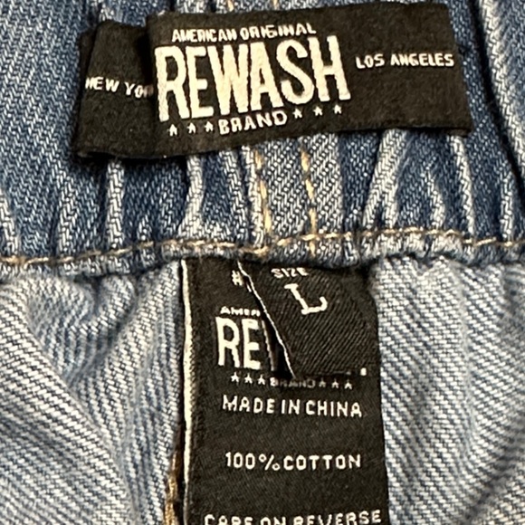Rewash Brand Low Rise Drawstring Wide Leg Jeans L NWT - Picture 5 of 8